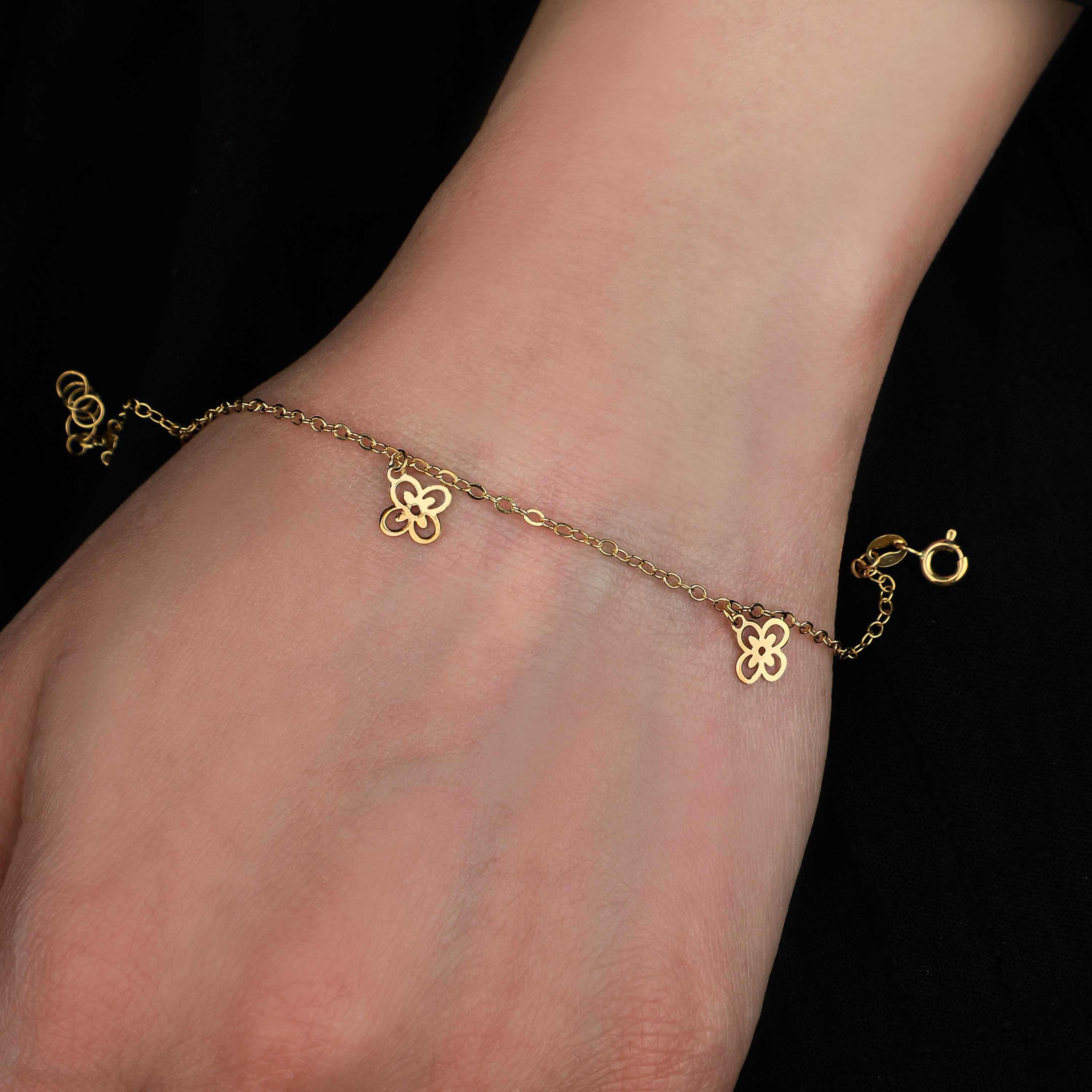 18 karat gold bracelet, made in Turkey - (H-0793)